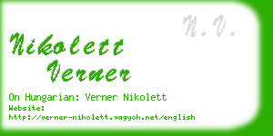 nikolett verner business card